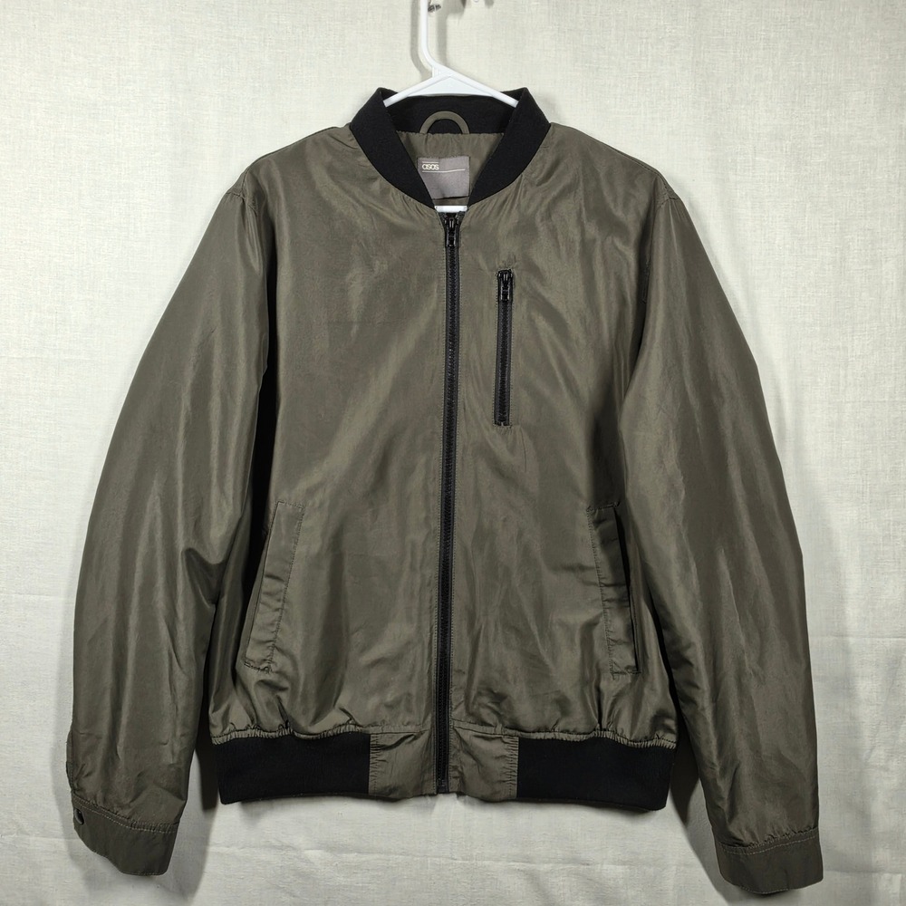 ASOS Jacket Mens Medium Bomber Utility Mesh Lined Lightweight minimalist